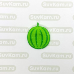 Сувениры Камышина. Купить брошь 3D "Арбуз" круглый
